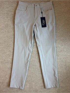 State & Liberty Sz 32 Athletic Fit Stretch Tech Chino Mid Gray Golf Pants